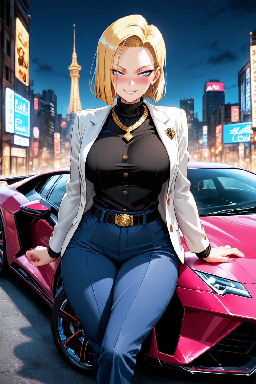 A Sly Smile, A Firm Bust, Cinematic Lighting Hentai AI Porn