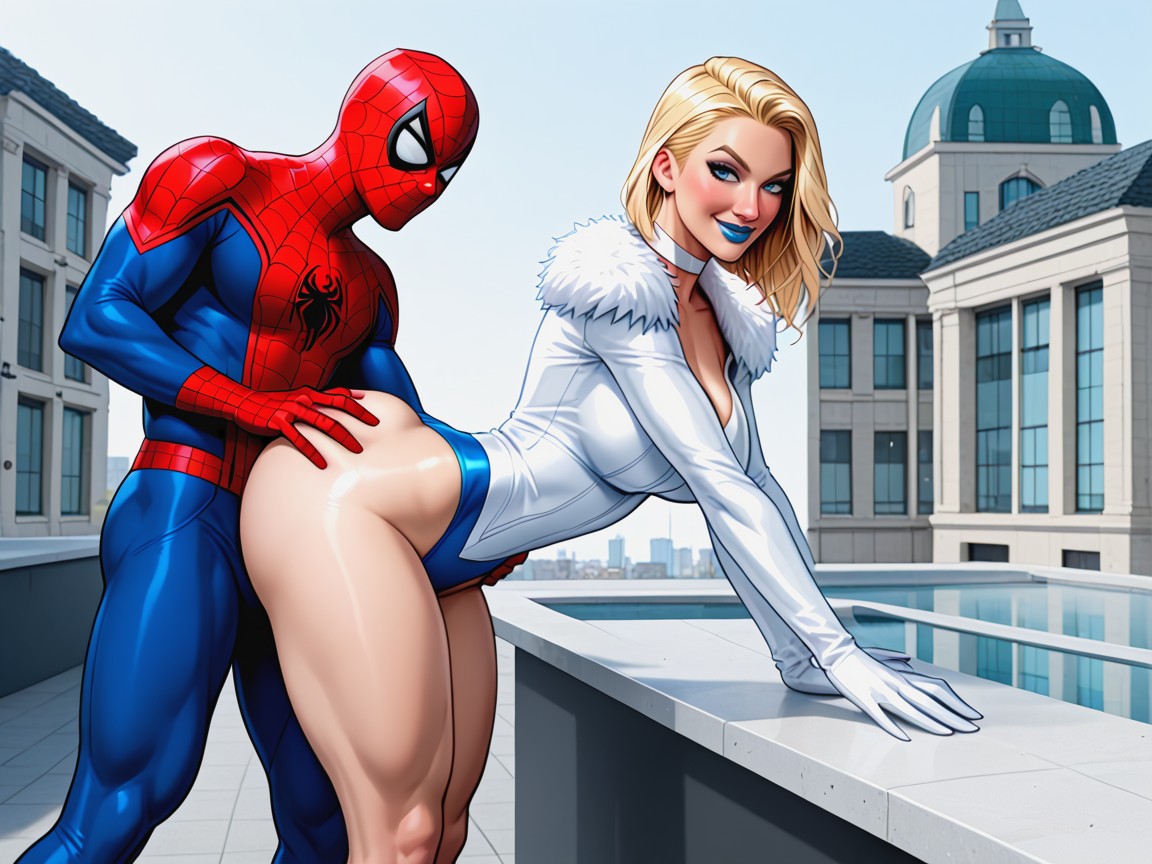 Side Bangs, Boy, Marvel Rivals White Queen Outfit Hentai AI Porn