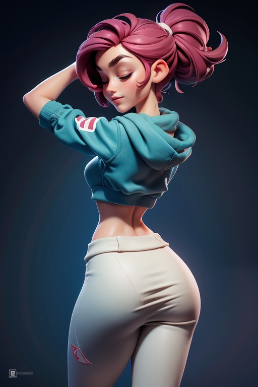 Massive Ass, Smooth Shading, Rear View Hentai AI Porn