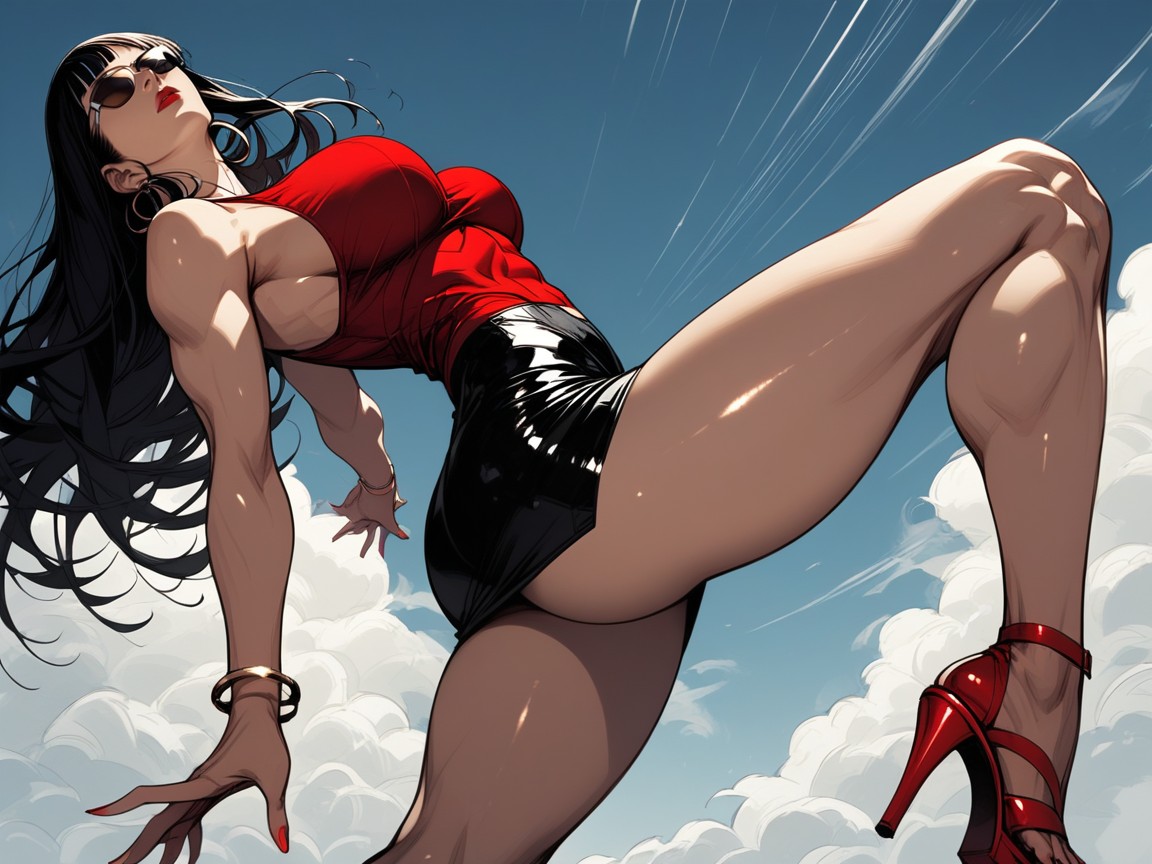 Body, Detailed Thighs, Extremely Beautiful Woman Хентай AI порно