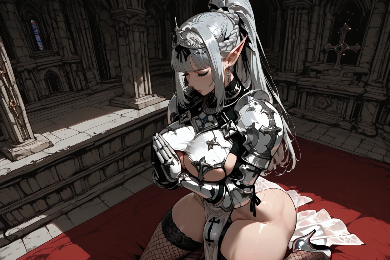 Morning, Elf Ear, Fishnet Stockings Porno IA Hentai
