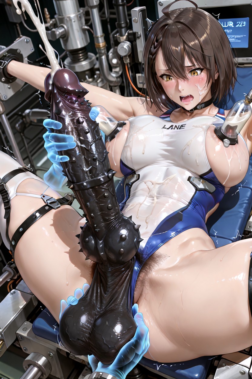 Covered Spiked Penis, Stationary Restraints, Machine Restrained Porno IA Hentai