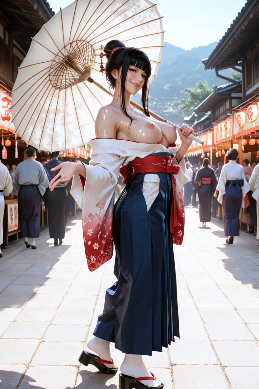 Japanese Long Hair Stick, Detailed, Cuerpo Completo Hentai IA