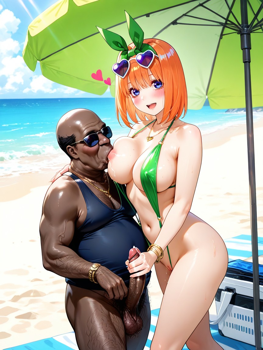 A Black Man, Bangle, Breast Sucking Porno IA Hentai