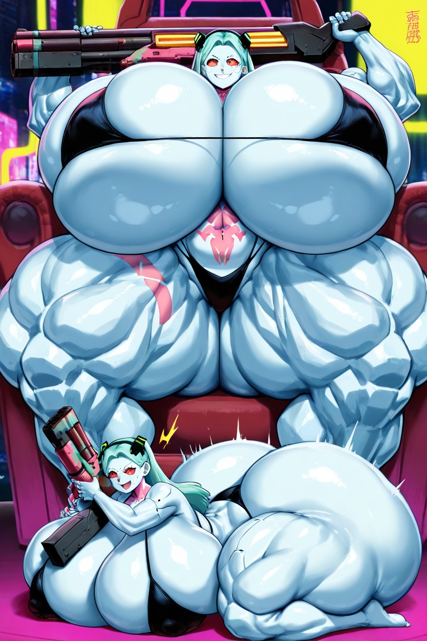 Gigantescas Tetas Perfectas, Hyper Massive Giantess, Sonrisa Diabólica Hentai IA