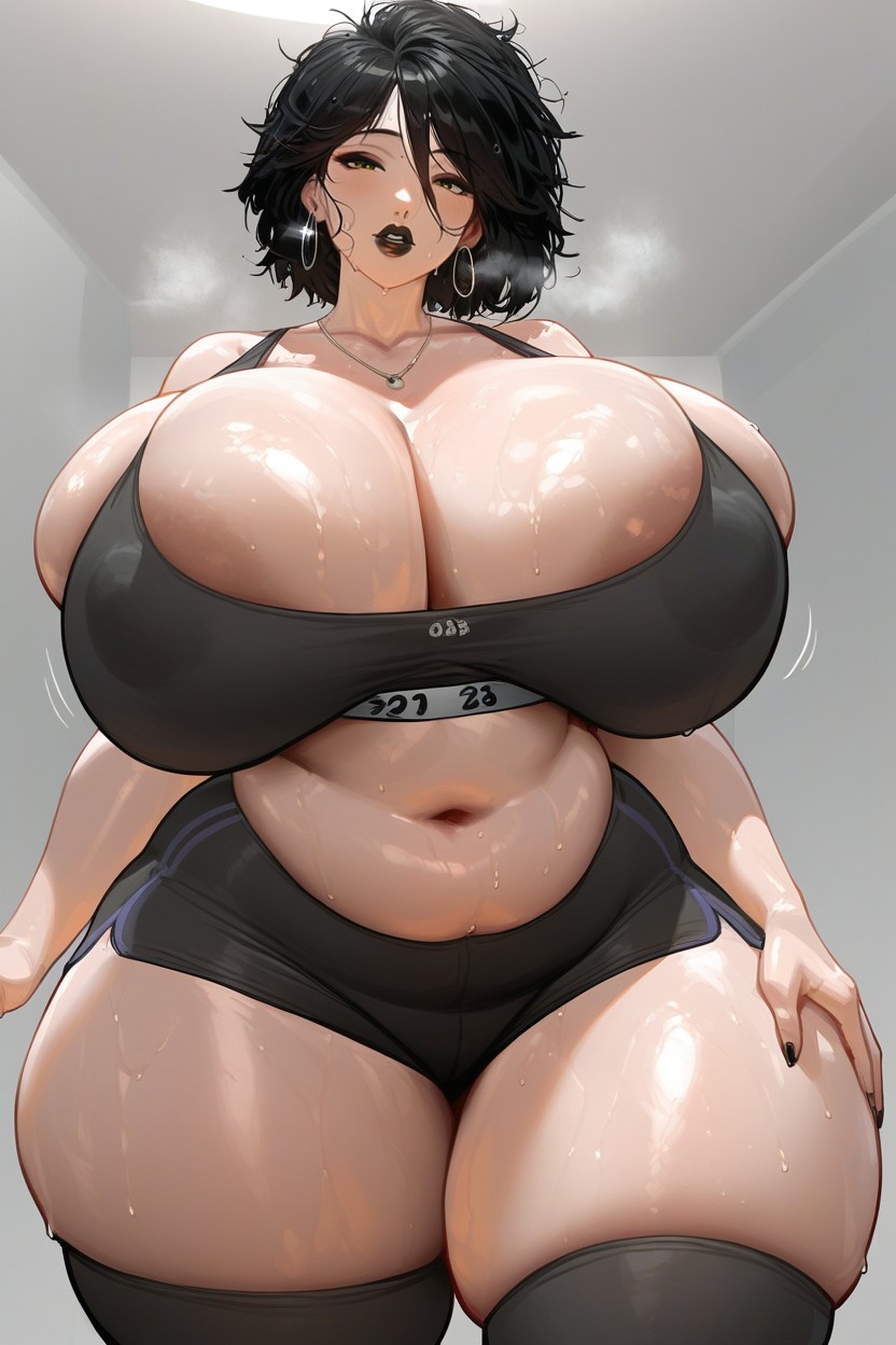 Massive Breast, Standing, 極端下半身沉重 AI黃漫