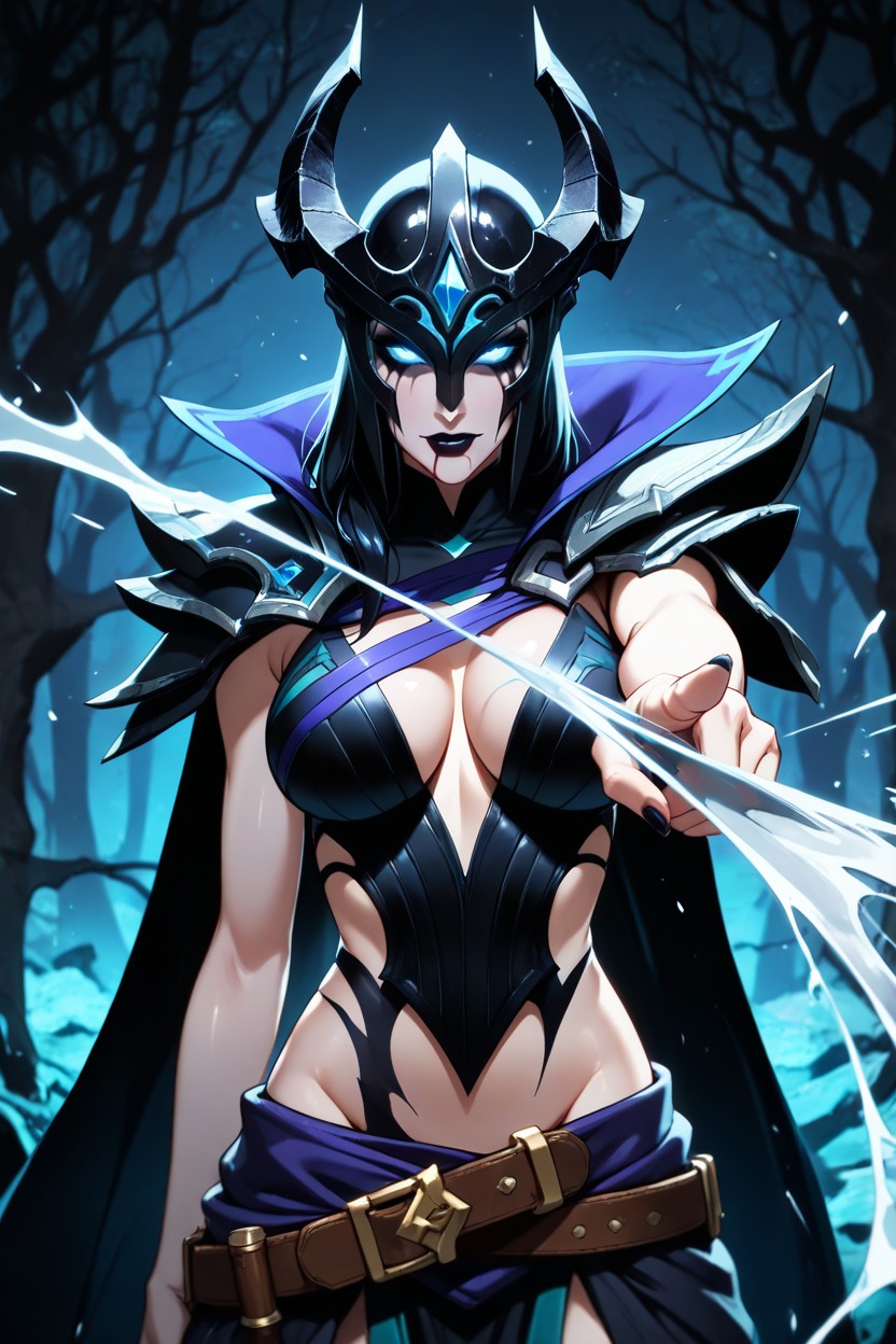 Unmasked Dark Violet Female Skin Tone, High Contrast Lighting, Clear Silhouette Porno IA Hentai