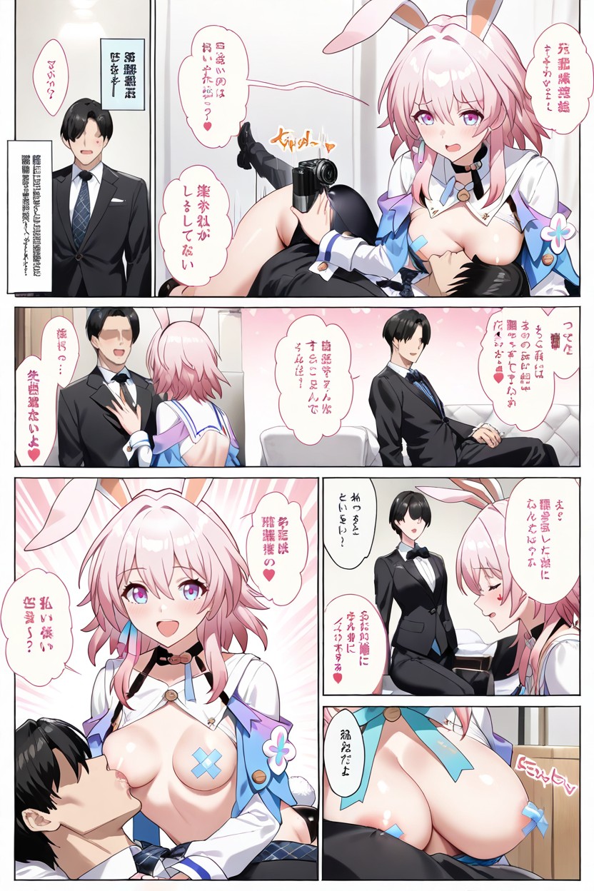 Large Size Rabbit Ears, Her Room, Open Mouth Hentai KI Porno