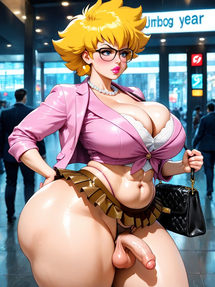 Highleg Pink Minithong, Attractive Timid, Exaggerated Ultra Waist Porno IA Hentai