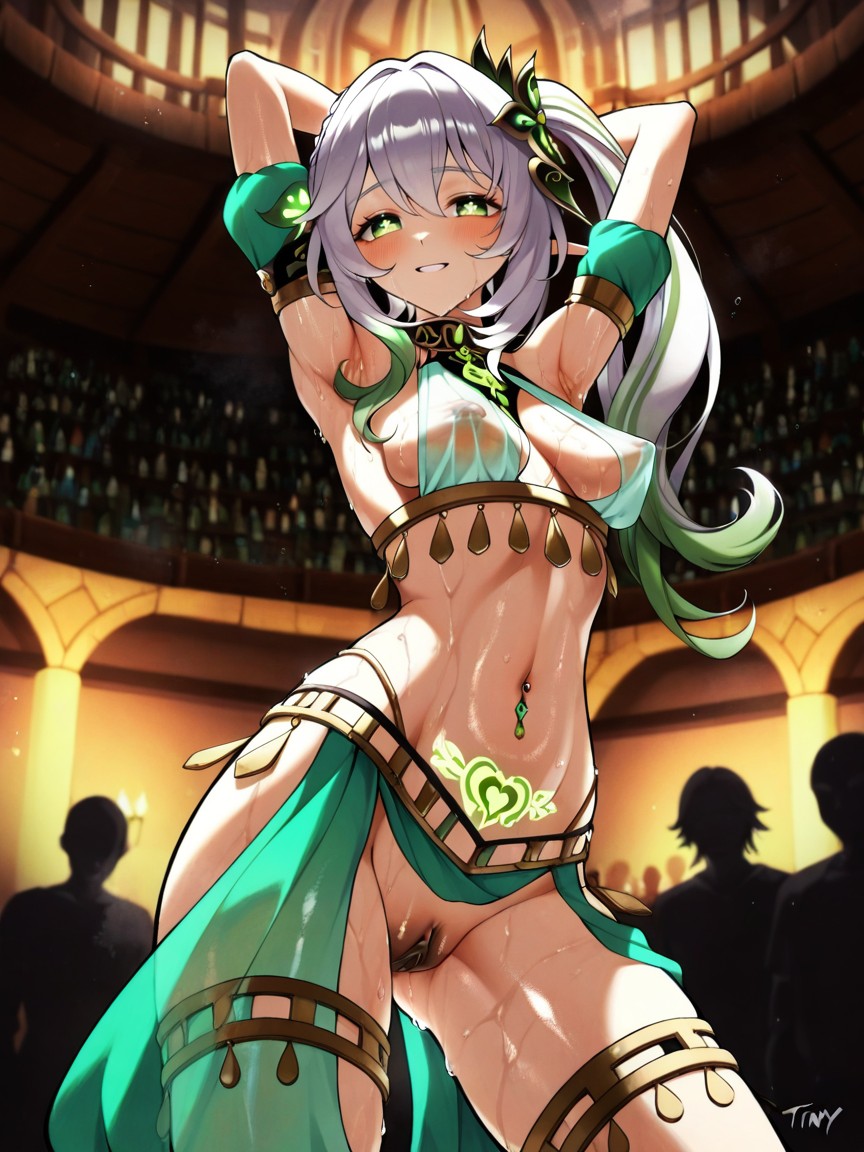 Cleavage, Oiled Skin, Warm Light AI黃漫