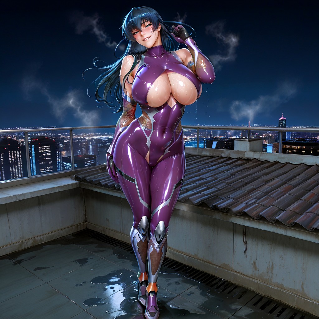 Extremely Voluptuous Body, Reflective Skin, Tall Body Hentai IA pornografia