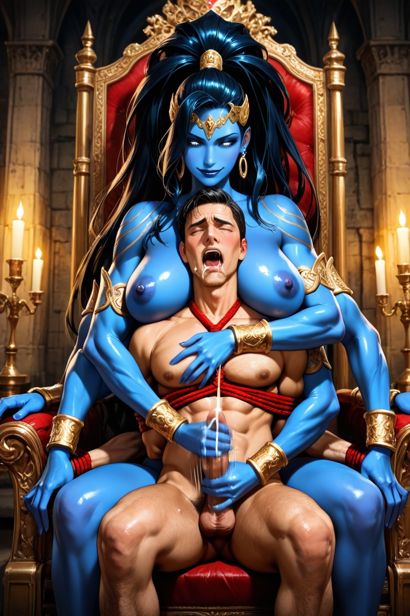 Detailed Candlelit Castle, Reach Around Handjob, Moody Atmosphere Hentai KI Porno