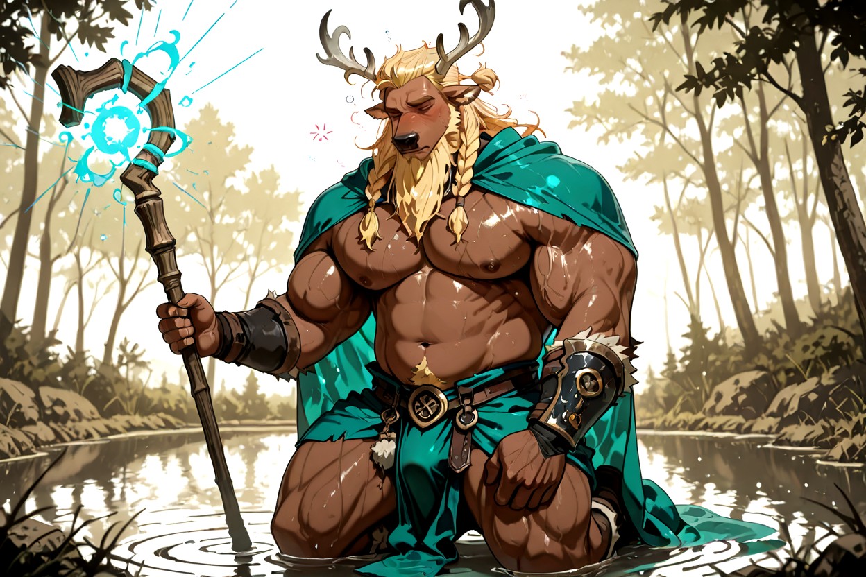Male Body, Tired, Enchanted Tribal Wear Hentai AI Porn