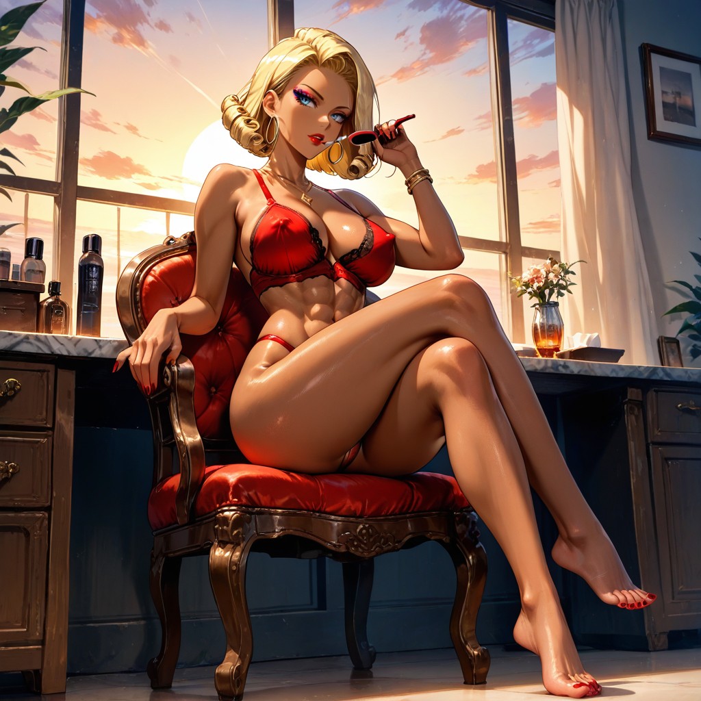 Perfect Image, Corps Entier, Cheveux Blond Porno IA Hentai