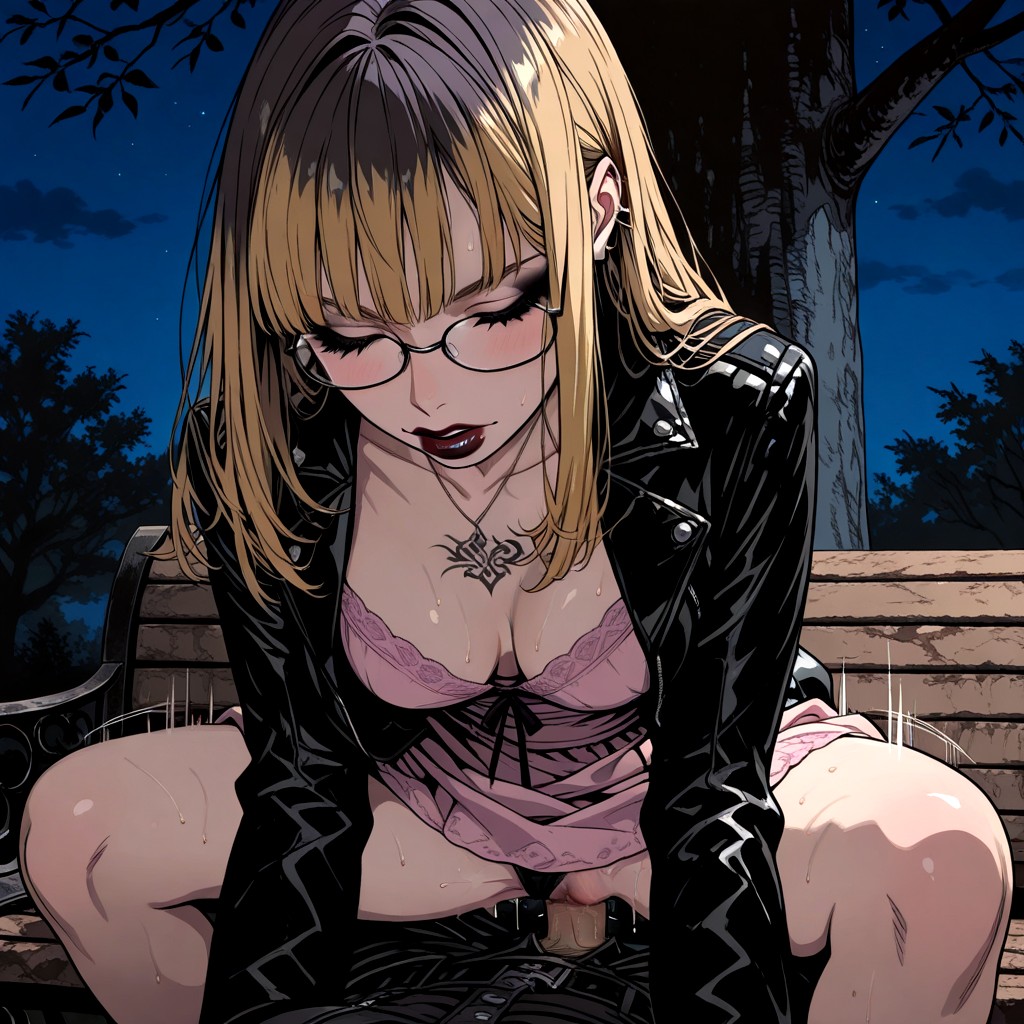 On A Bench, 小さな胸, Thighs Visible ヘンタイAIポルノ