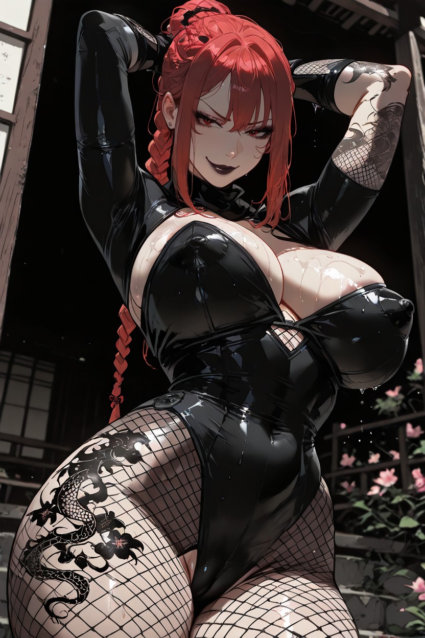 Visible Labias, Perfect Pussy, Red Hair Hentai AI Porn