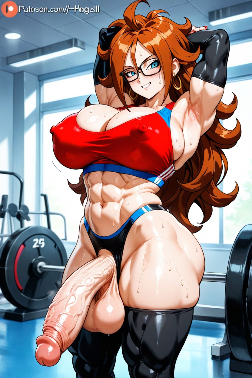 Synthetic Sport Thong, Android From Dragon Ball, Muscular Hentai AI Porn