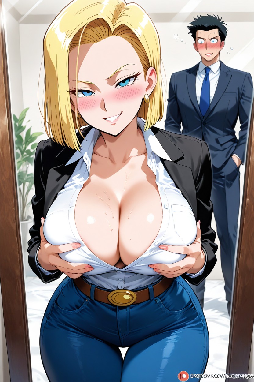 Seductive_smile, Belt, Standing Hentai AI Porn