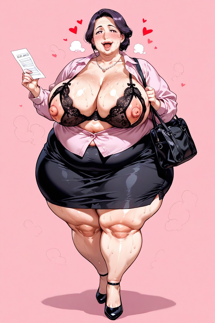Smile, Side View, Very Thick Lips And Thick Nipples Porno IA Hentai