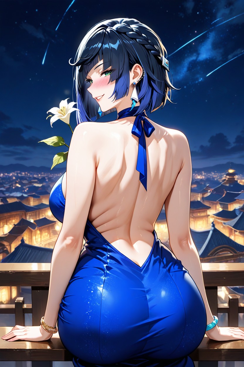 Bangs, Bracelet, Green_eyes Hentai AI Porn