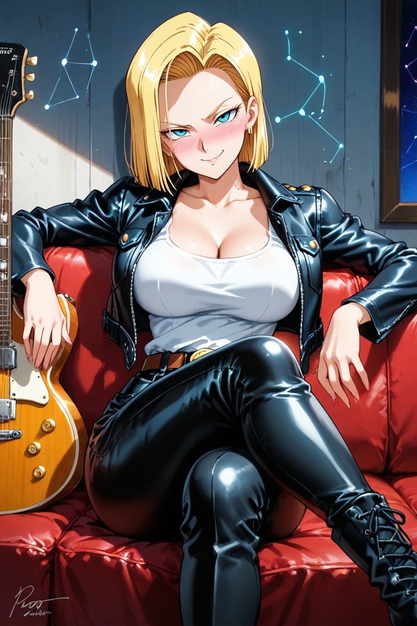 Smug Expression, Blonde_hair, Boots Hentai AI Porn