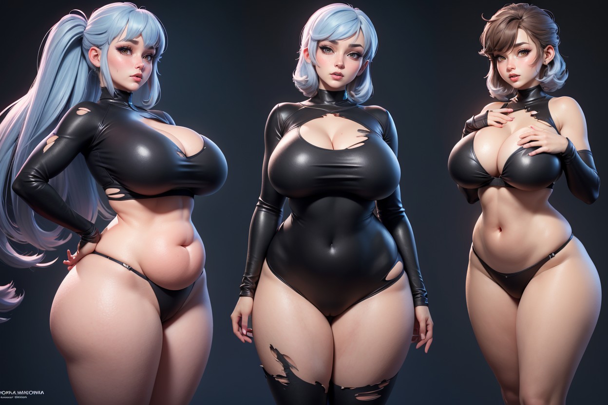 Cleavage, Perfect D Hentai, Breast Expansion Hentai AI Porn