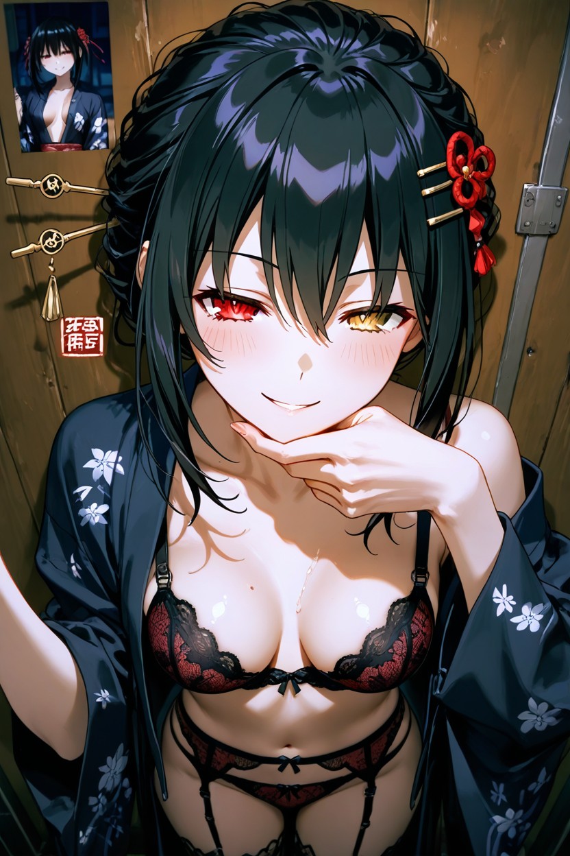 Black Kimono, Pov, Around The Corner Hentai AI Porn