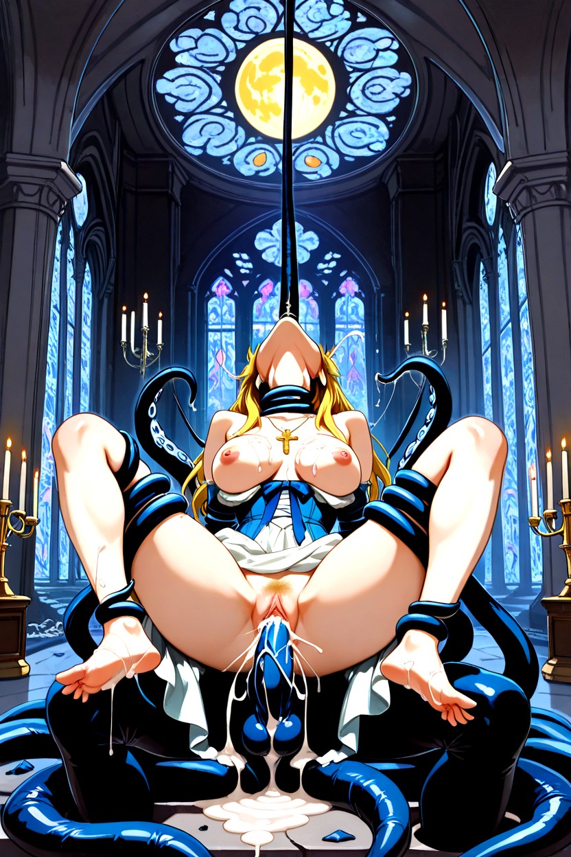 Edwardian Dress, Ballroom, Legs Held Wide Apart Hentai AI Porn