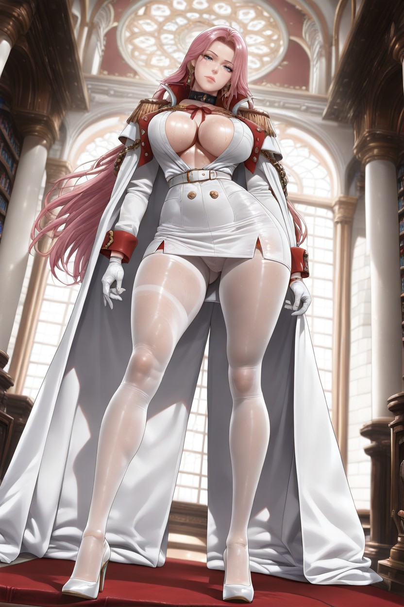 Sweaty, White High Heels, Bubble Ass Hentai AI Porn