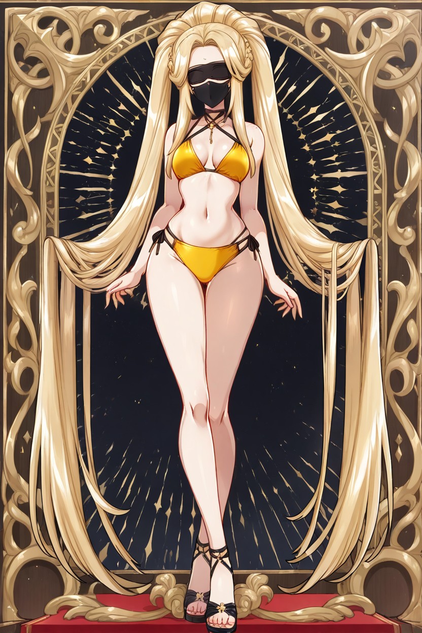 Small Breasts, Black Blindfold Covering Eyes, Body Hentai AI Porn