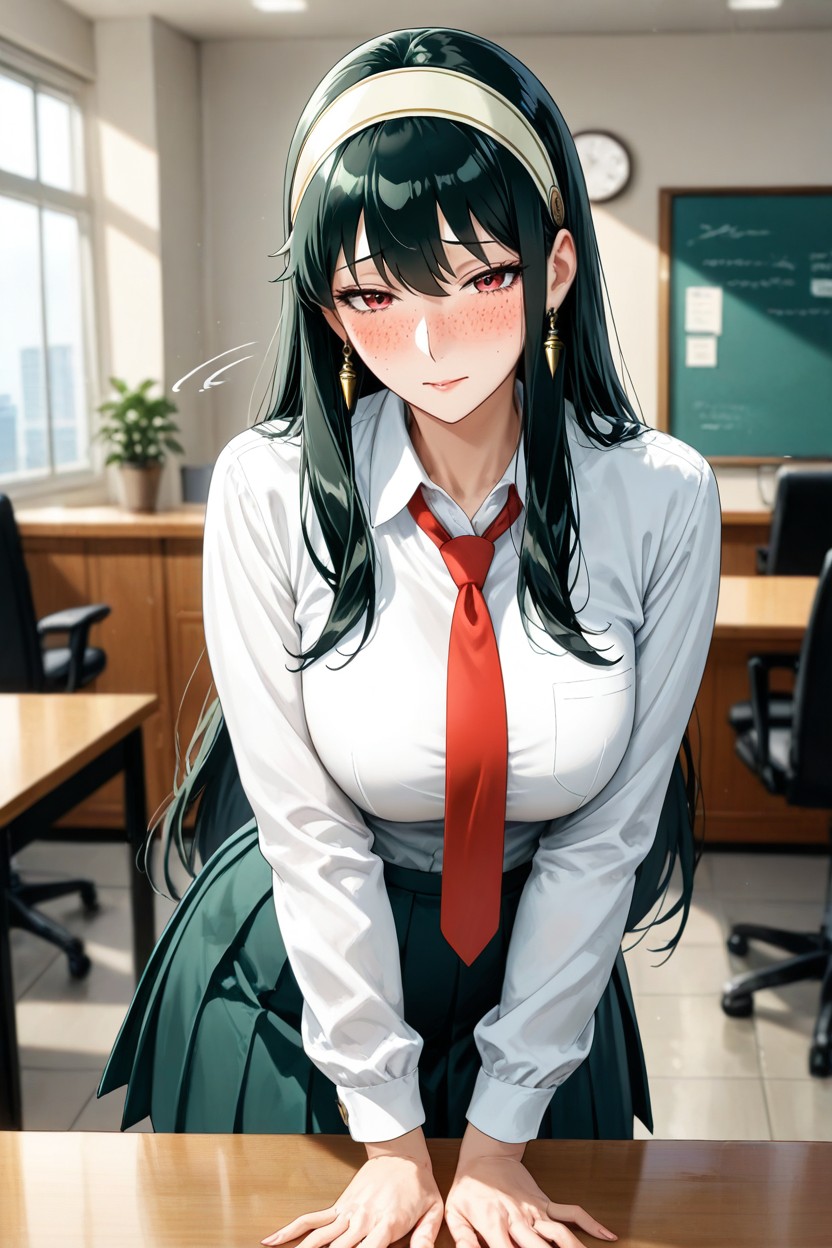 Big Red Eyes, Face, Front View Hentai AI Porn