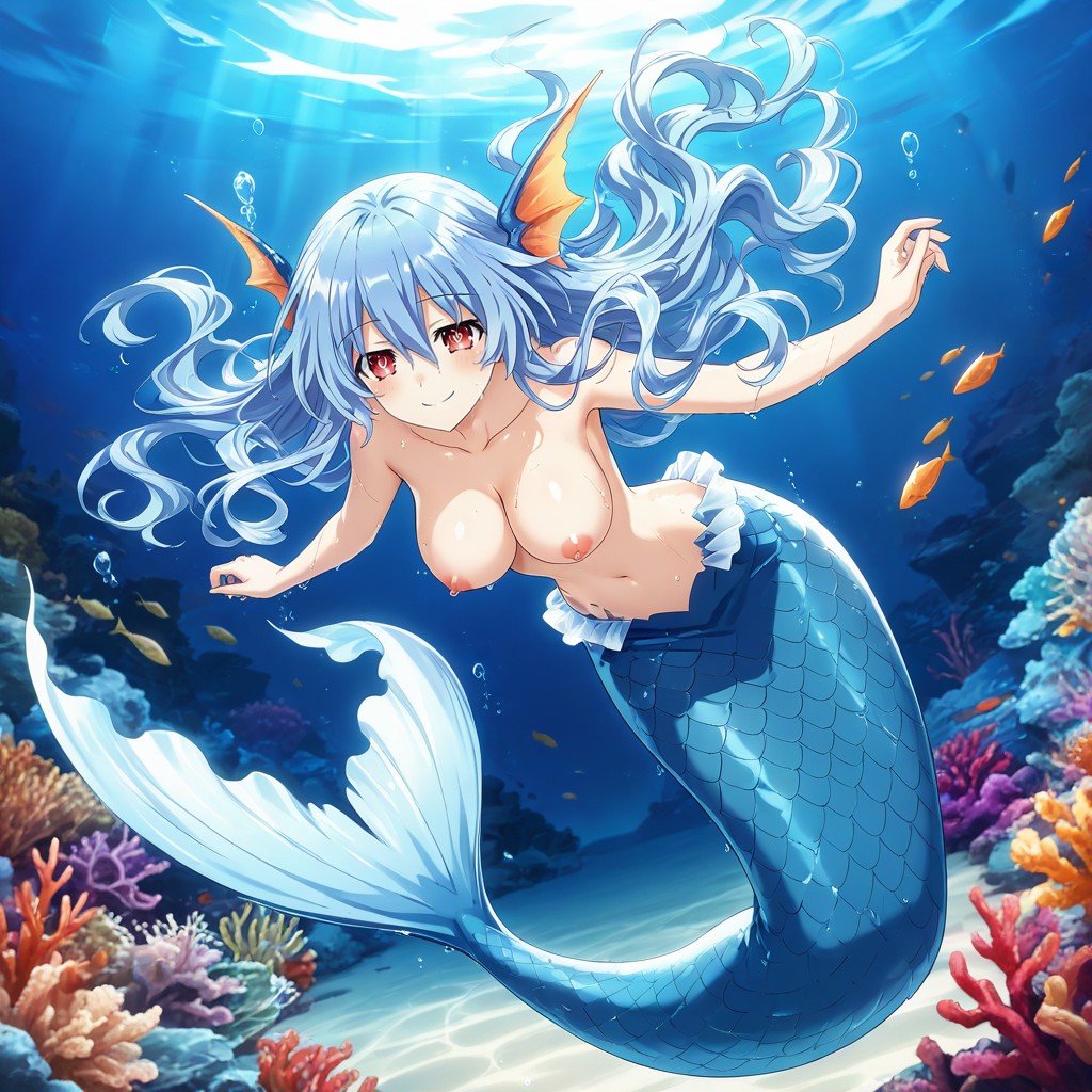 Fish Ears, Female, Fish Lower Body Hentai AI Porn