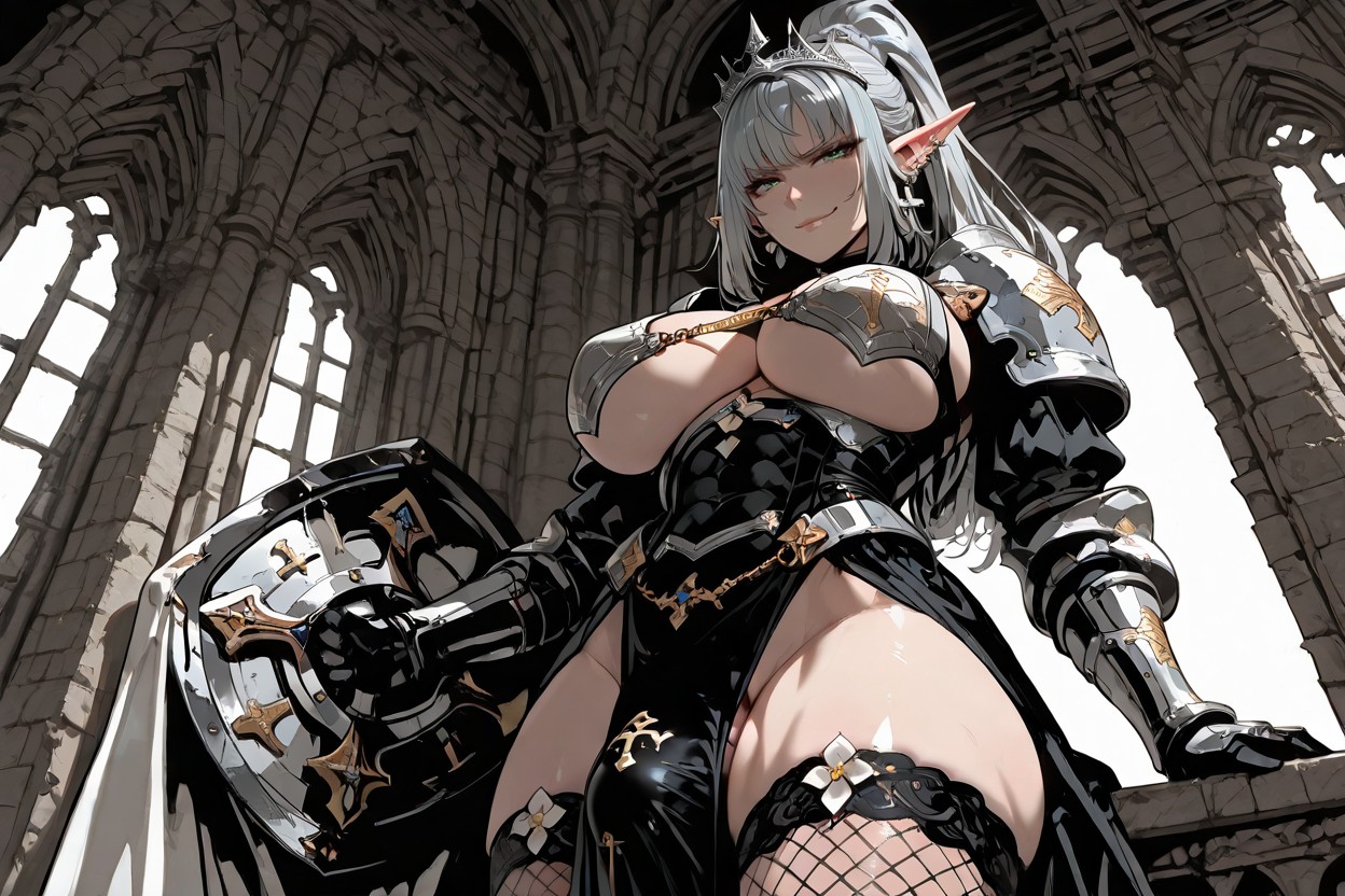 Cock Bulge, Bangs, Large Round Breast Hentai AI Porn