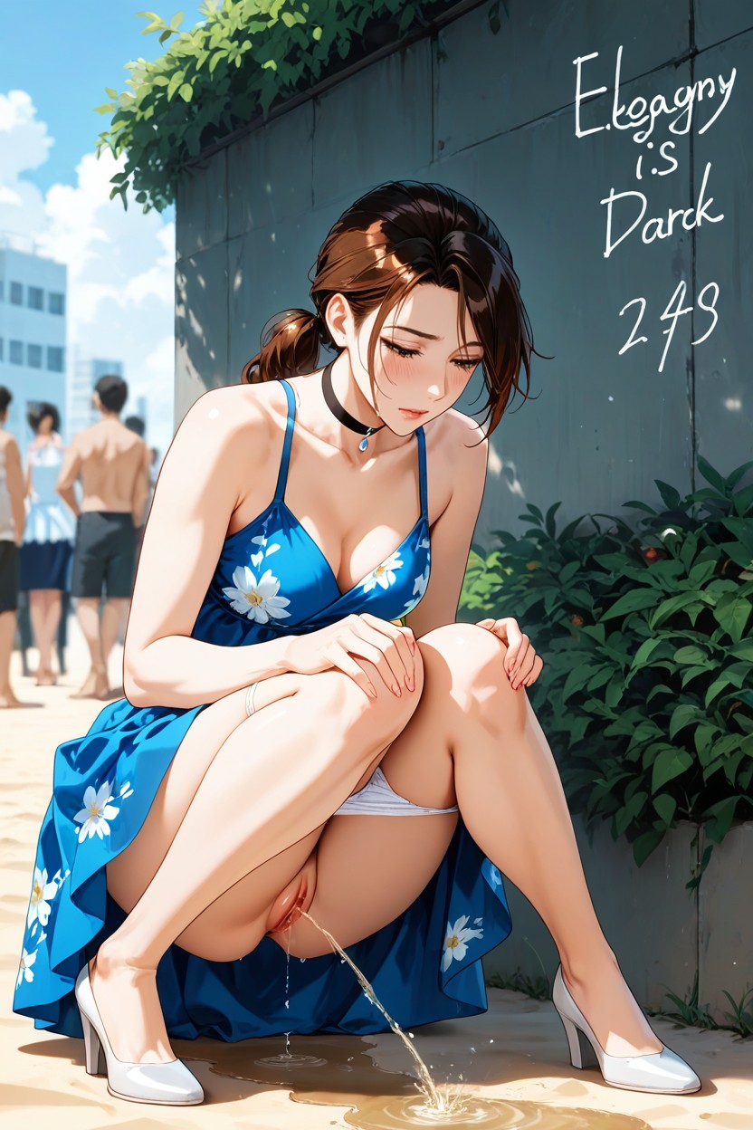 Modest Lara Croft, The Gets Up, Under A Bush Hentai AI Porn