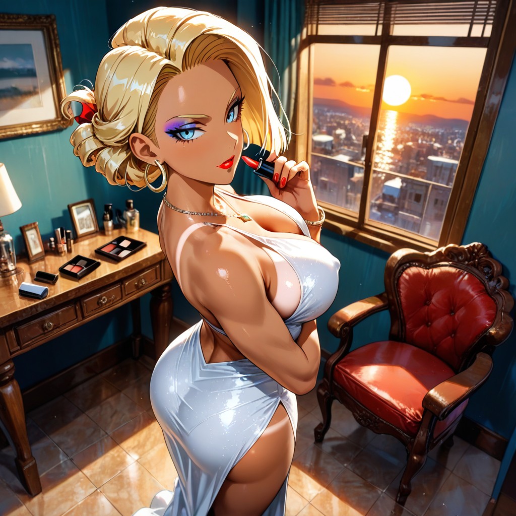 Blonde Hair, Extremely Beautiful Woman, Sexy Perfect Feet Hentai AI Porn