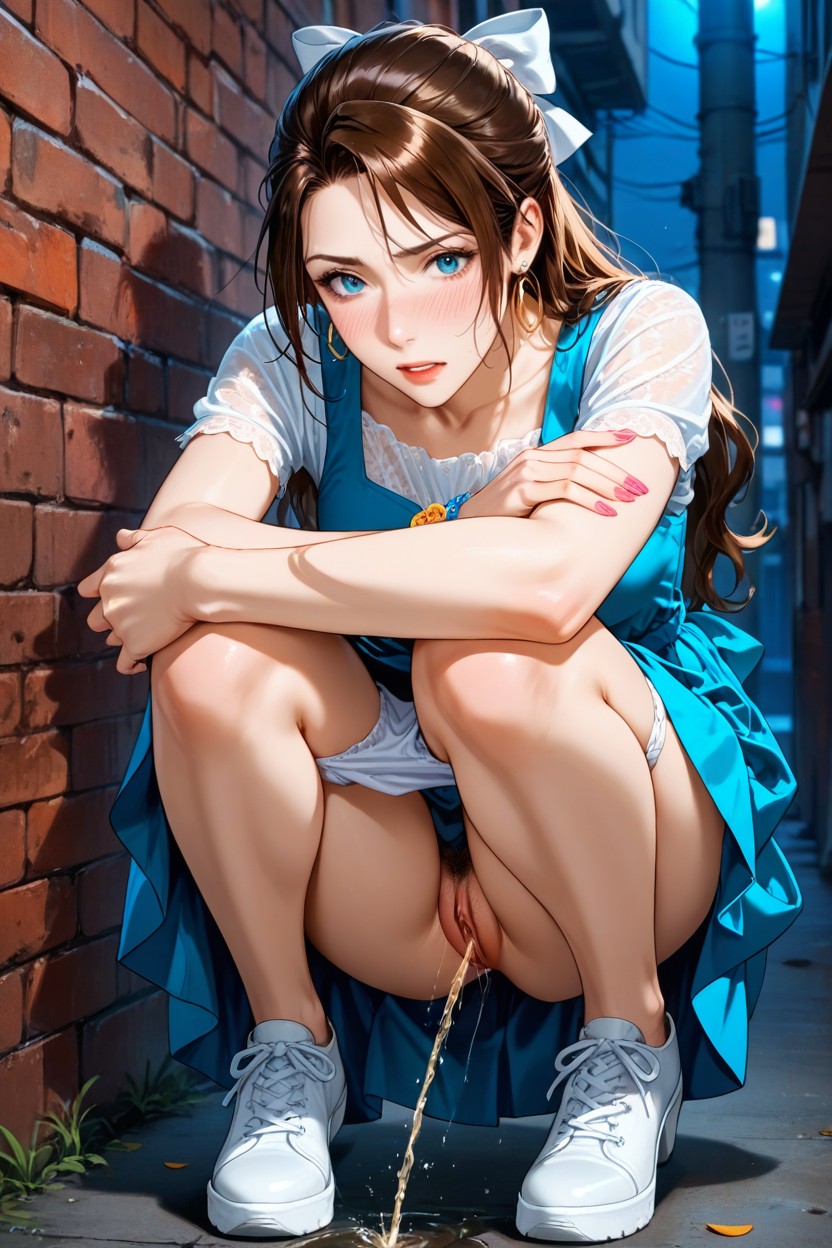Realistic Face, Squatting Bent Down, Modest Lara Croft Hentai AI Porn