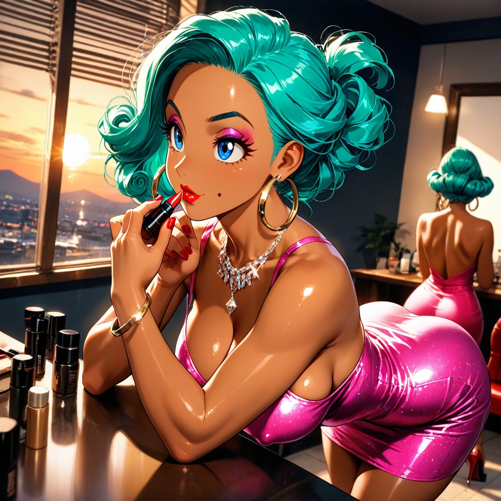 Ultra Detailed, Applying Makeup To Face, 30+ Hentai AI Porn