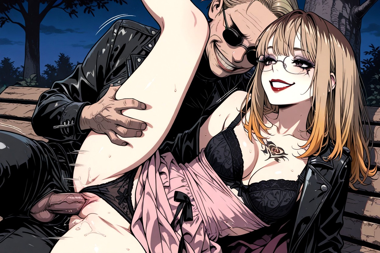 Woman, On A Bench, Legs Spread Open Hentai AI Porn