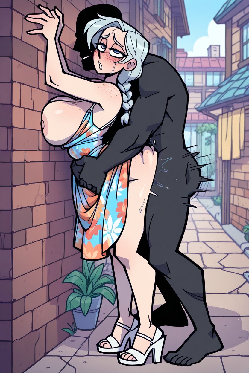 Side View, Moaning, Standing Squat Hentai AI Porn