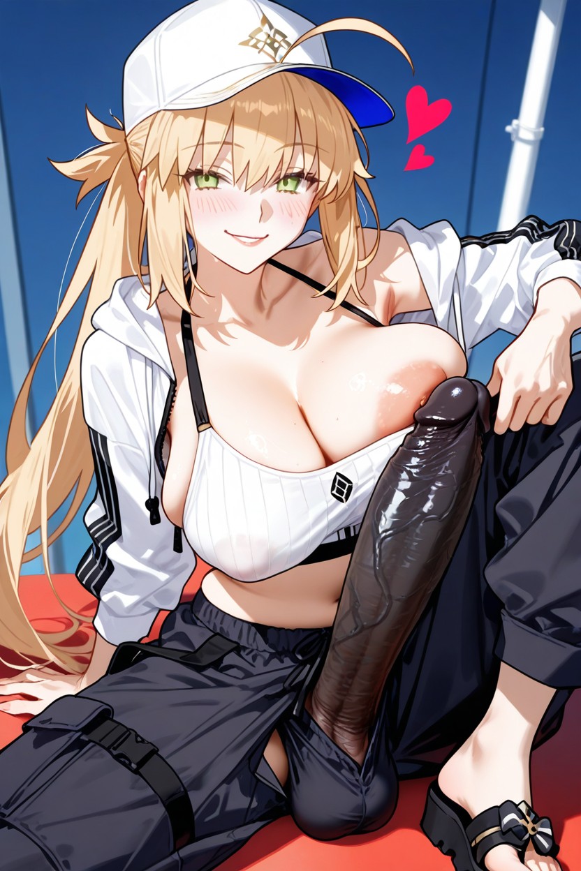Futanari, Red Lining Detail, Naughty Hentai AI Porn