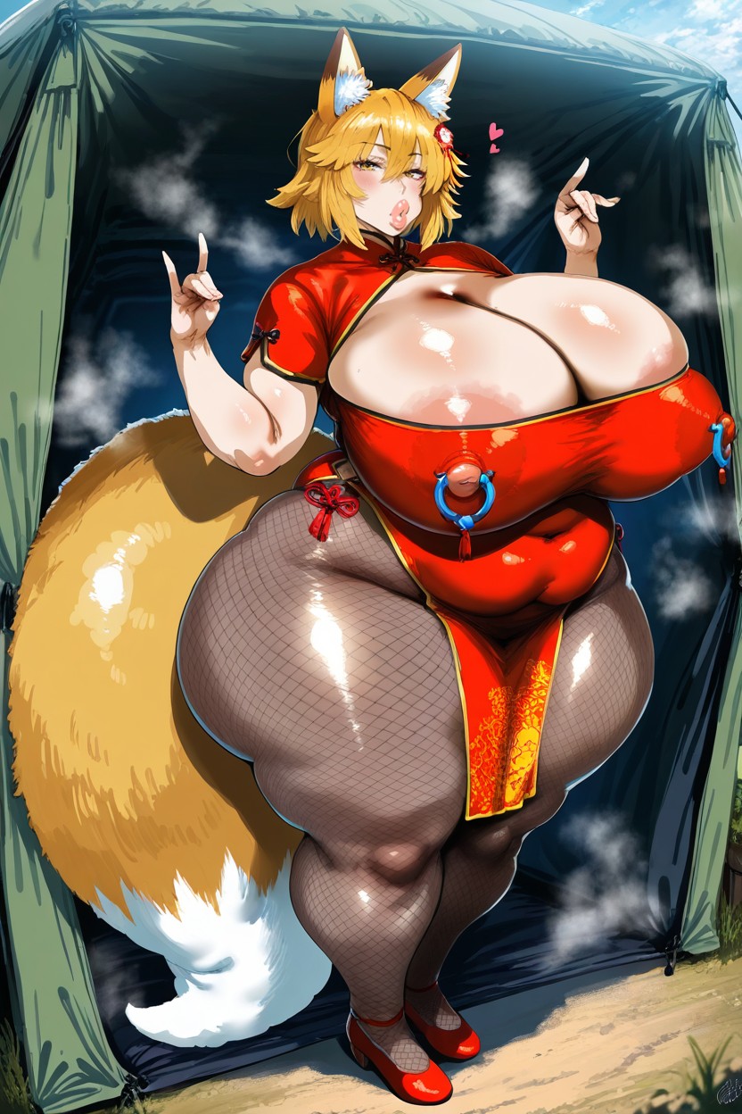 Show, Art Style Neisan, Hyper Thick Pouty Lips Hentai AI Porn
