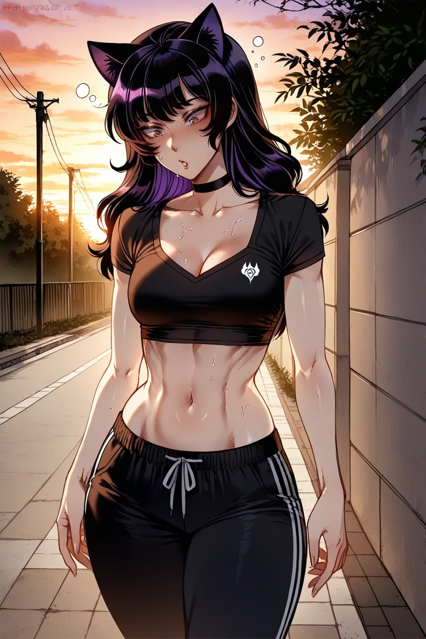 Front, Choker, Sweating Hentai AI Porn