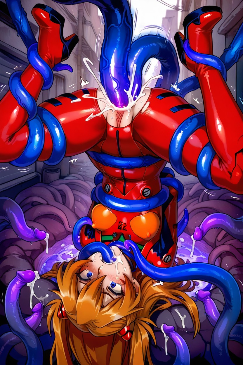 Red Bodysuit, Highly Detailed, Horny Hentai AI Porn