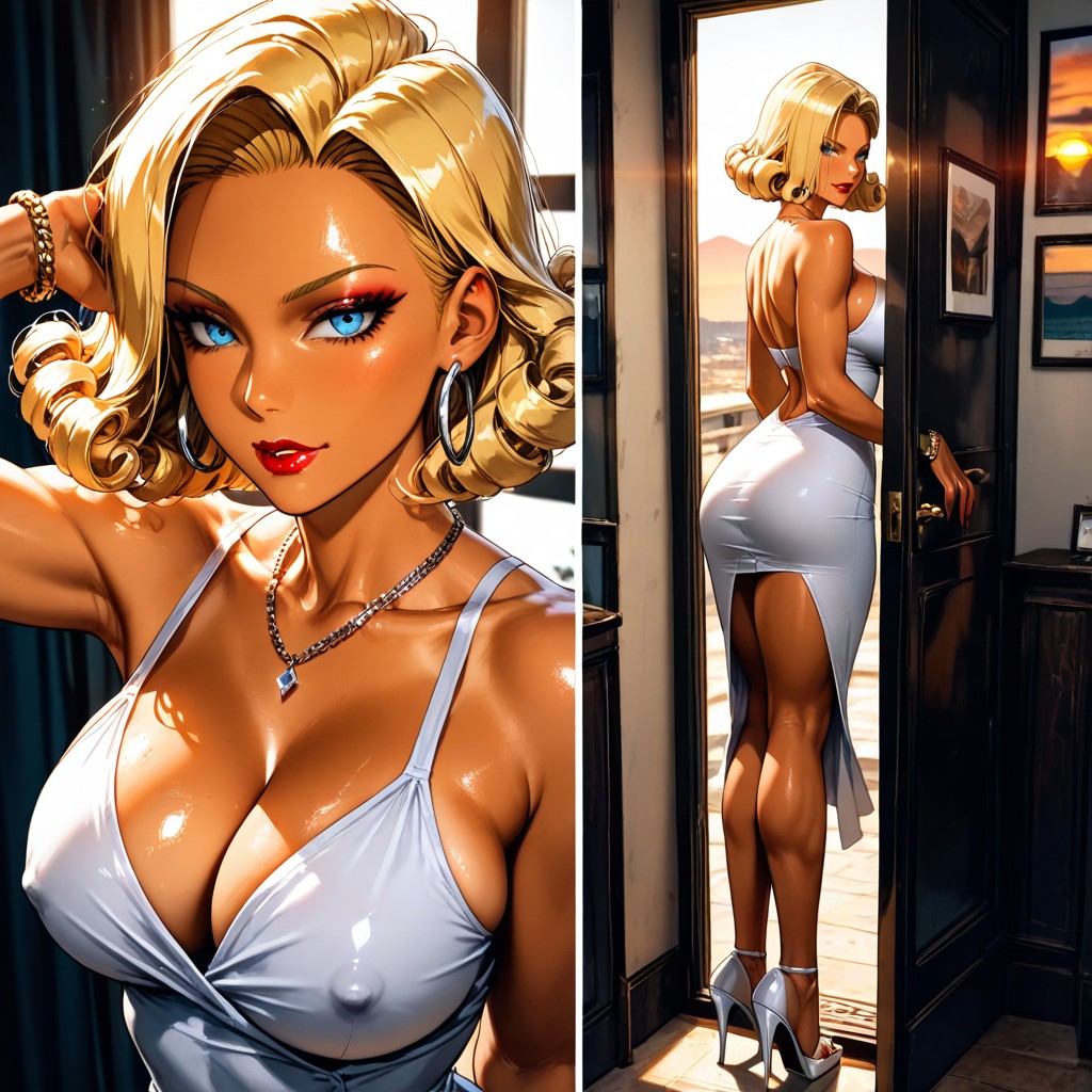Lots Of Detail, Permed Hair, Beauty Spot Next To Lip Hentai AI Porn