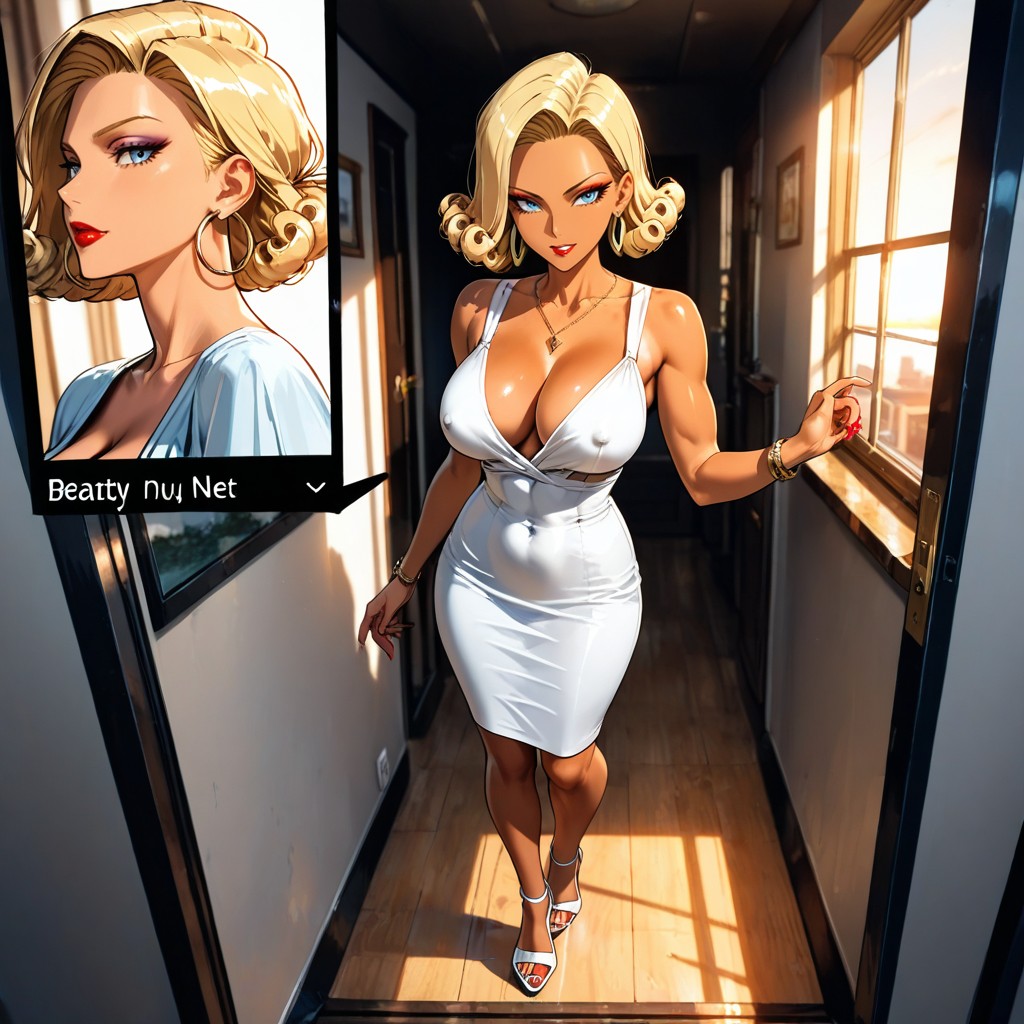 Diamond Necklace, Sexy Perfect Feet, Fit Hentai AI Porn