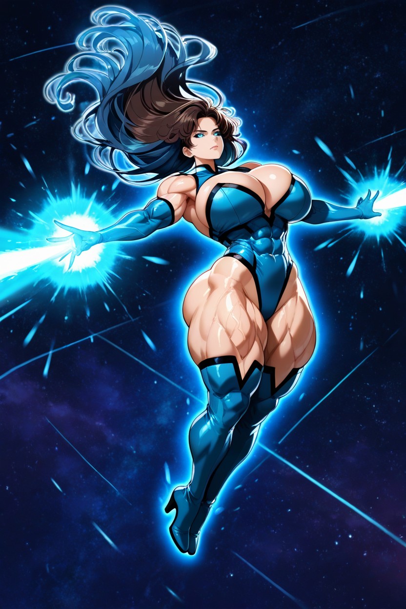 Elbow Length Gloves, Feet Beam, Super Powers Hentai AI Porn