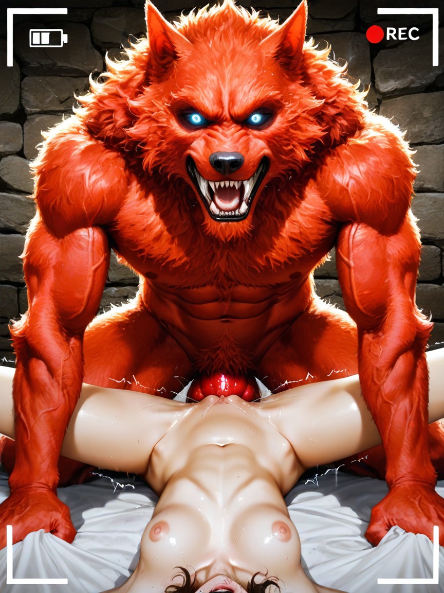 Werewolf Much Bigger Than Woman, Veiny Penis, Quiet Monastic Cell Atmosphere Hentai AI Porn