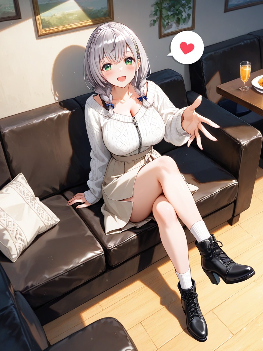 Forward, Leg Ups, Sitting On Sofa Hentai AI Porn