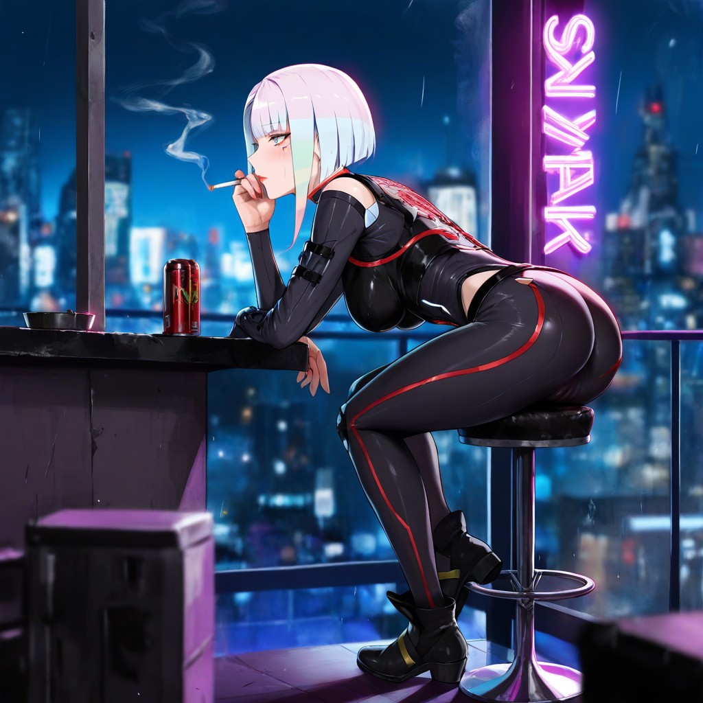 Cyberpunk, Medium Breasts, Steamy Hentai AI Porn