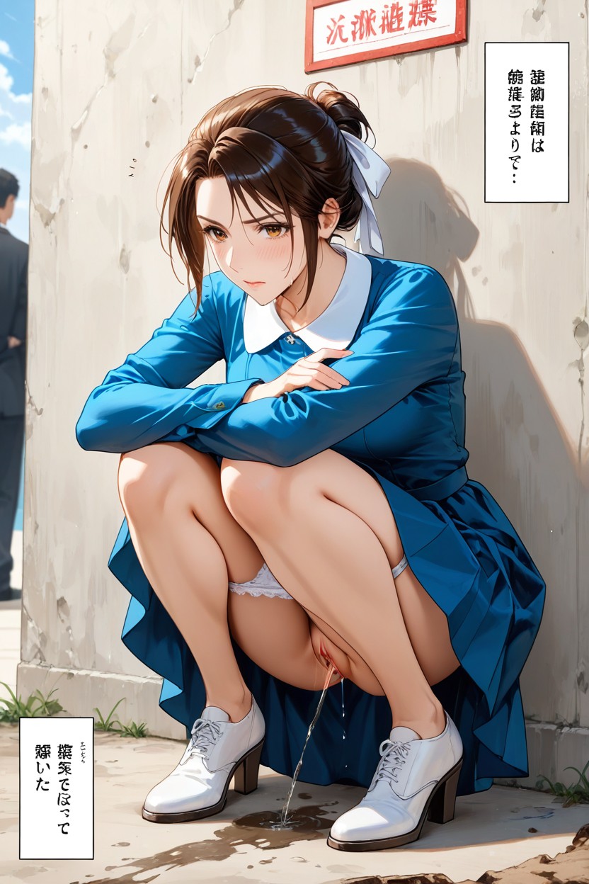 Business Style Lara Croft, Holding Edge Of Her Dress, 25+ Hentai AI Porn